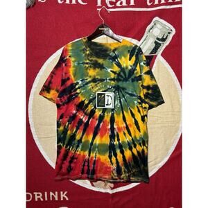 Vintage 90s Baltimore Maryland Graphic T Shirt Tie-Dye Mens L Green Red Yellow